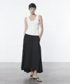 Enza Costa Twill Circle Skirt In Black In Black