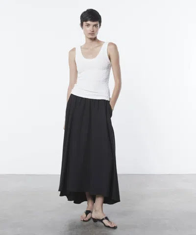 Enza Costa Twill Circle Skirt In Black