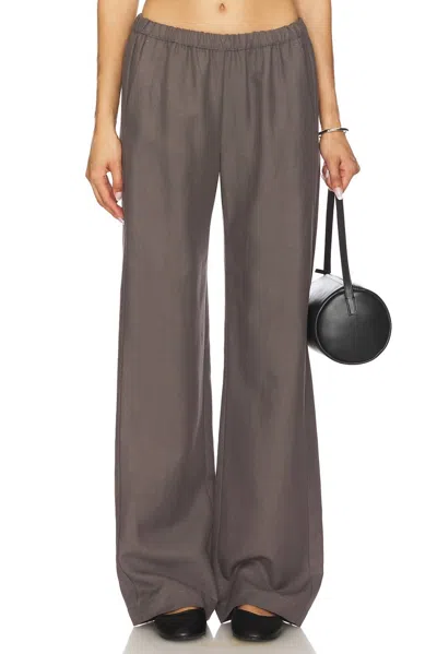 Enza Costa Twill Everywhere Pant In Iron In Gray