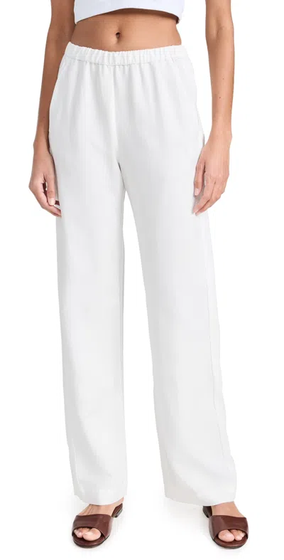 ENZA COSTA TWILL EVERYWHERE PANTS OFF WHITE