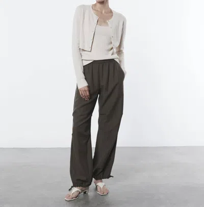 Enza Costa Twill Flight Pant In Military In Green