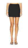Enza Costa Twill Mini Skirt Black In 블랙