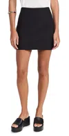 Enza Costa Twill Mini Skirt Black In Black