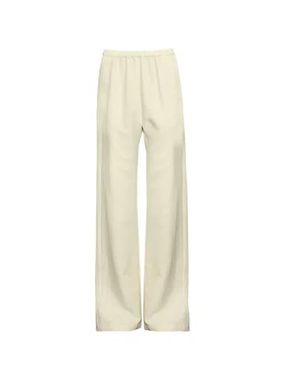 Enza Costa Twill Trousers In Neutral