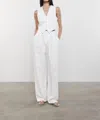Enza Costa Twill Vest In Off White In White