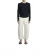 Enza Costa Twill Work Pants In Vanilla