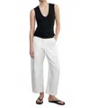 Enza Costa Twill Work Pants In Vanilla In White