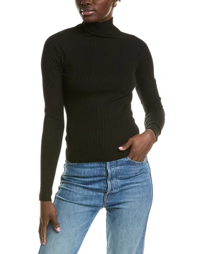 Enza Costa Twist-back Sweater In Black