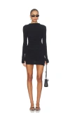 Enza Costa Cashmere Twist Dress In Black In Black