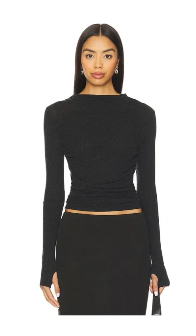 Enza Costa Twist Top In Black