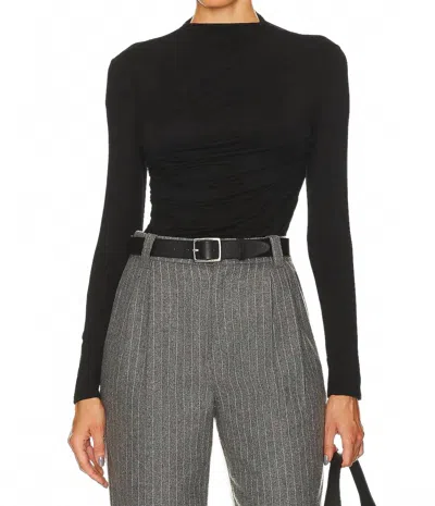 Enza Costa Viscose Jersey Twist Top In Black
