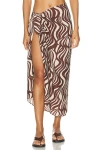 Enza Costa Wave Print Sarong In Multi