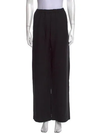 Pre-owned Enza Costa Wide Leg Pants In Black