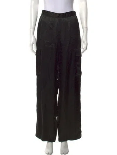 Pre-owned Enza Costa Wide Leg Pants In Black