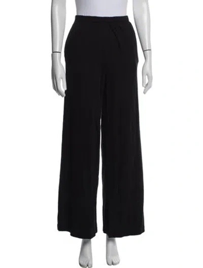 Pre-owned Enza Costa Wide Leg Pants In Black