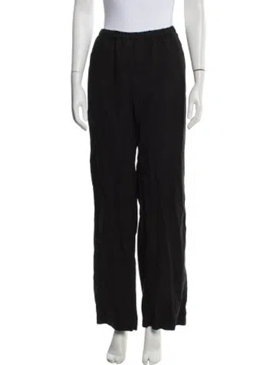 Pre-owned Enza Costa Wide Leg Pants In Black