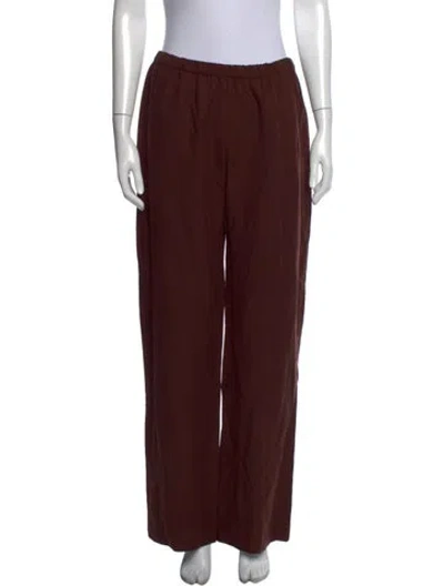 Pre-owned Enza Costa Wide Leg Pants In Brown