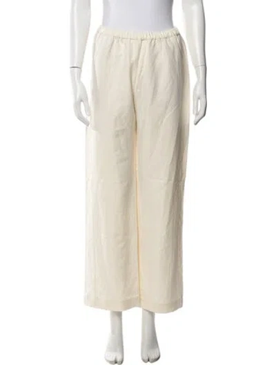 Pre-owned Enza Costa Wide Leg Pants In Neutral