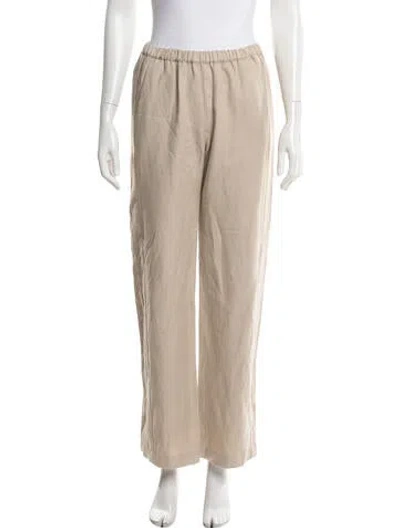 Pre-owned Enza Costa Wide Leg Pants In Neutrals