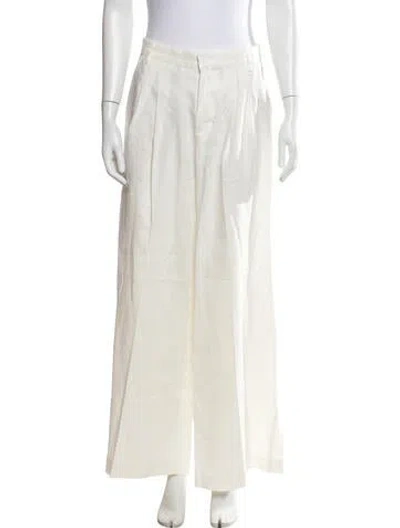 Pre-owned Enza Costa Wide Leg Pants In Neutrals
