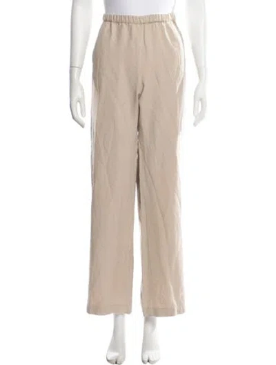 Pre-owned Enza Costa Wide Leg Pants In Neutrals
