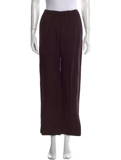 Pre-owned Enza Costa Wide Leg Pants In Purple