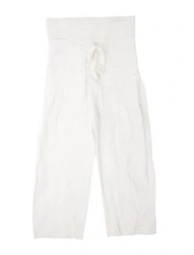 Pre-owned Enza Costa Wide Leg Pants In White