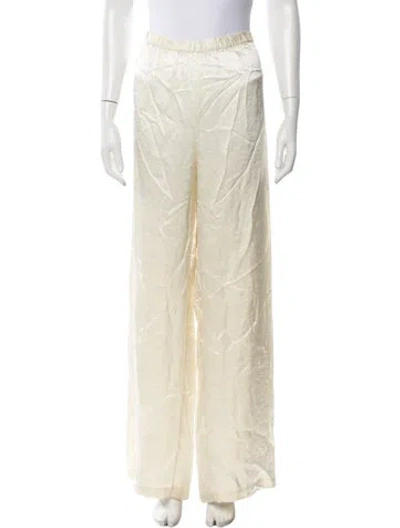 Pre-owned Enza Costa Wide Leg Pants In Yellow