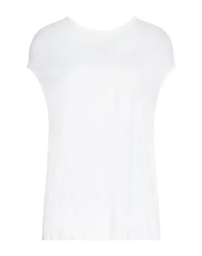 Enza Costa Woman T-shirt White Size L Rayon, Silk