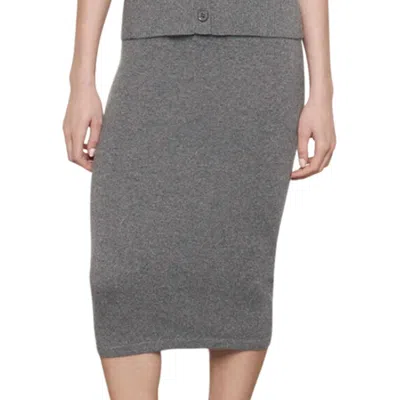 Enza Costa Women's Cashmere Skirt In Thunder In Gray