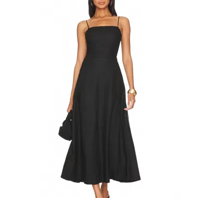 Enza Costa Women's Laced Open Back Midi Dress In Black
