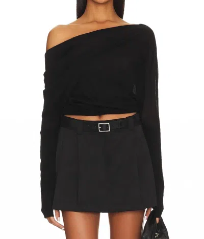 Enza Costa Women's One Shoulder Sweater In Black