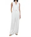 Enza Costa Twill Vest In Off White In White
