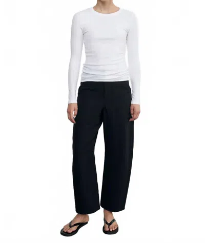 Enza Costa Women's Textured Knit Crew Top In White