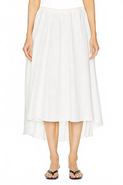 Enza Costa Women's Twill Circle Skirt In Off White