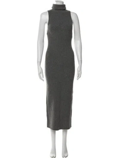 Pre-owned Enza Costa Wool Long Dress In Gray