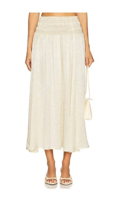 Enza Costa X Revolve Textured Satin Smocked Skirt