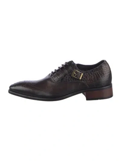 Pre-owned Enzo Bonafè Leather Brogues In Brown