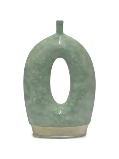 Enzo De Gasperi Eden Cut-out Vase In Green