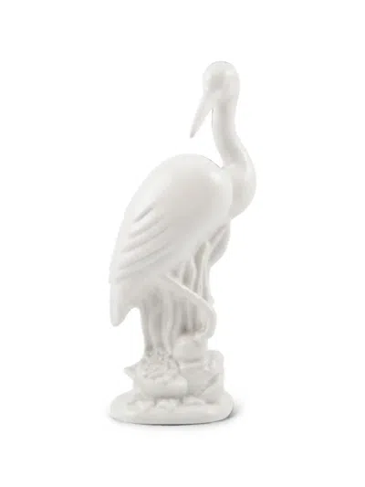 Enzo De Gasperi Heron Oval-base Sculpture In White