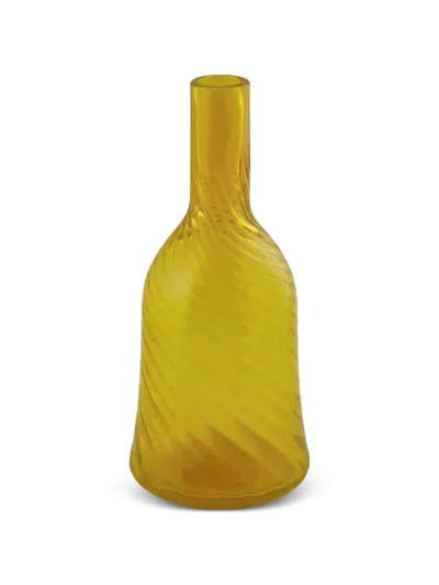 Enzo De Gasperi Rippled-effect Bottle Vase In Yellow