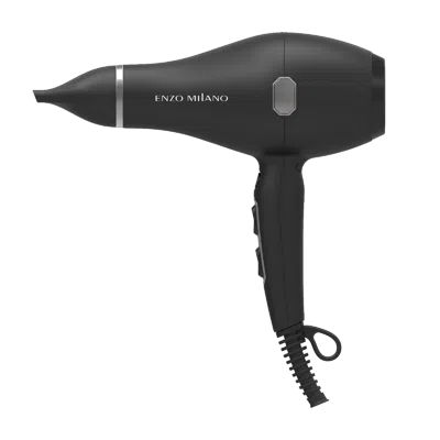 Enzo Milano 7k- Pro Hybrid Brushless Hair Dryer In Black