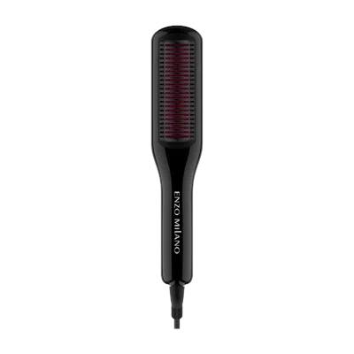 Enzo Milano Classic Sx Heat Comb Brush In Black