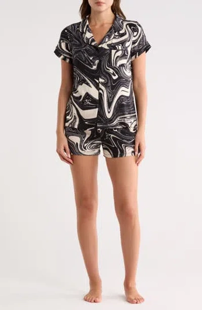 Enzos Inactive Wear Dixie Short Pajamas In Thalassa Marble