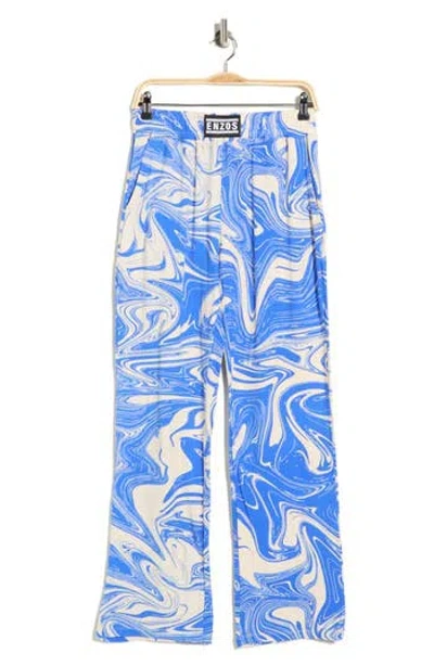 Enzos Inactive Wear Lounge Pants In Blue