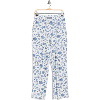 Enzos Inactive Wear Pajama Pants In Animal Print