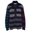 Eolas Women's Blue Parker Navy Button Front Sweater In Recycled Cashmere & Recycled Wool In Blue