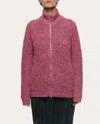 Eolas Women's Pink / Purple Dave Pink Zip Cardigan In A Recycled Cotton Blend In Pink