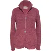 Eolas Women's Pink / Purple Dave Pink Zip Cardigan In A Recycled Cotton Blend In Pink/purple