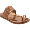 Eos Footwear Carmella Toe Loop Sandal In Copper